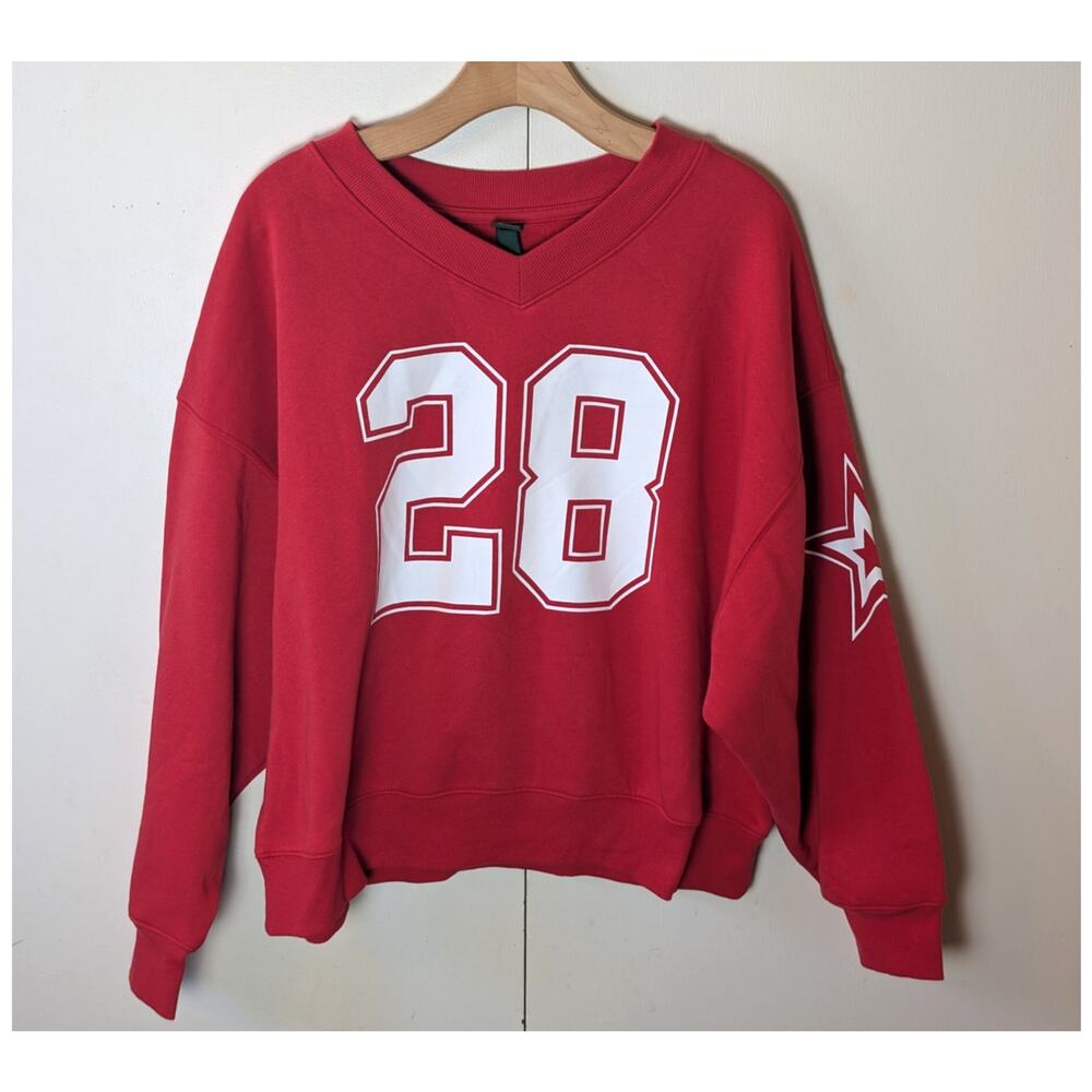 Wild Fable Red V Neck Sweater Jersey XL